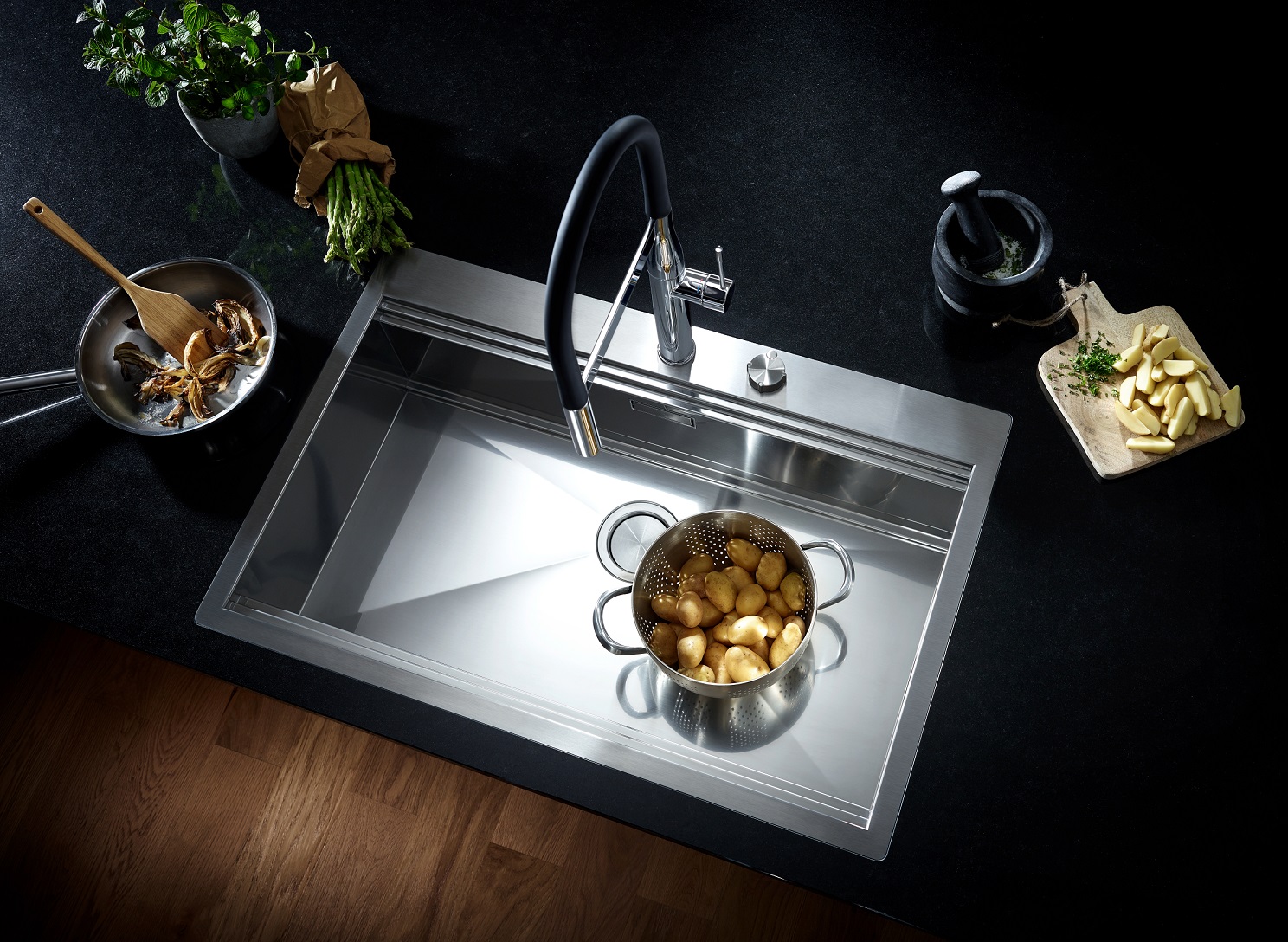grohe k500 stainless steel kitchen sink