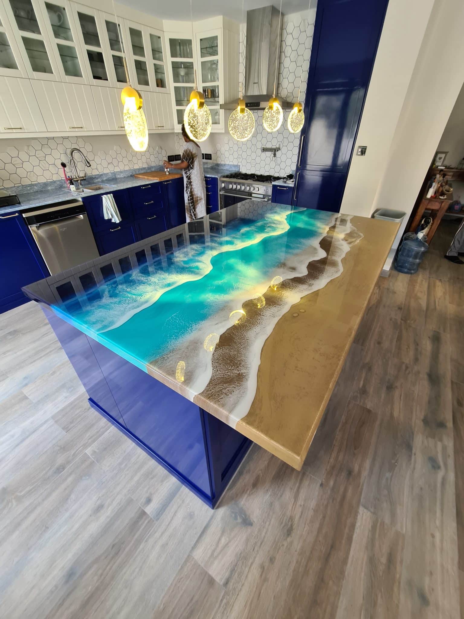 Check out this resin kitchen island by Wood Culture - Design Middle East