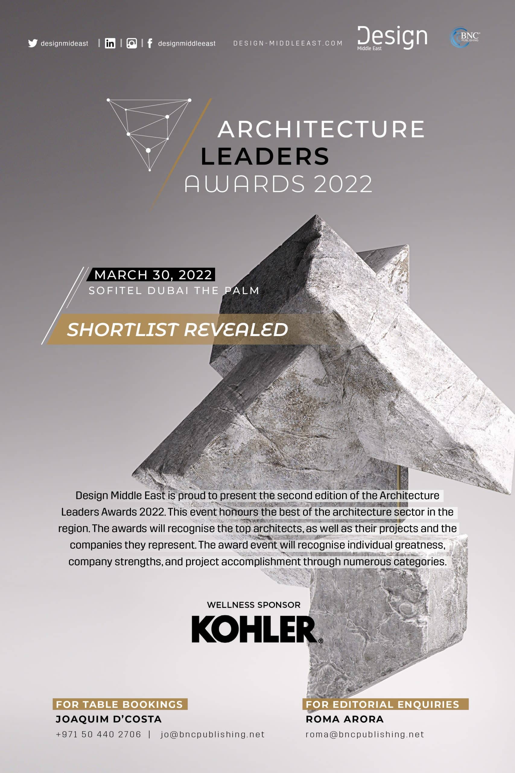 Shortlist Revealed Architecture Leaders Awards 2022 Design Middle East