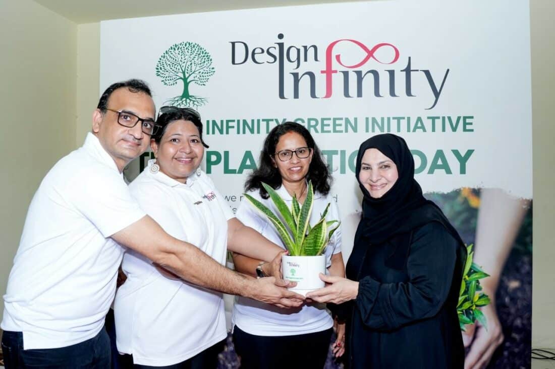 Design Infinity Plants 100 Plus Trees at Joinery Factory in Dubai Investment Park