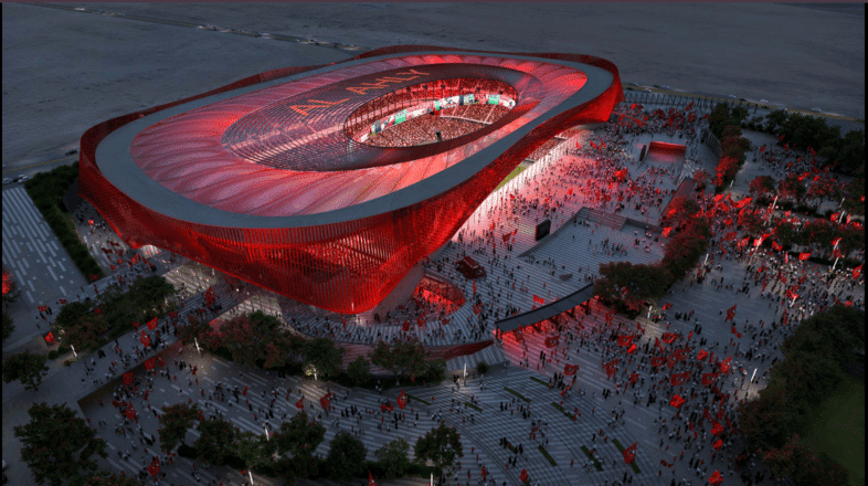 The 42,000-seat stadium is designed to be a true home for the Al-Ahly team