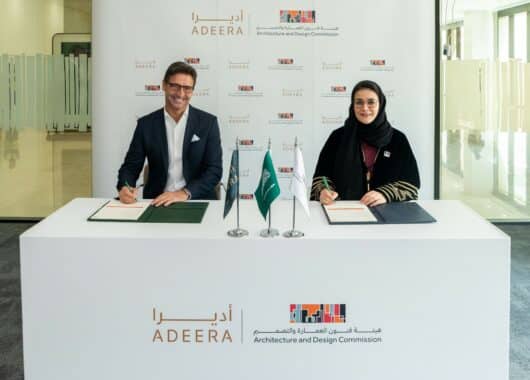 Stefan Leser Adeera CEO & Dr. Sumayah Al-Soliman ADC CEO sign an MoU