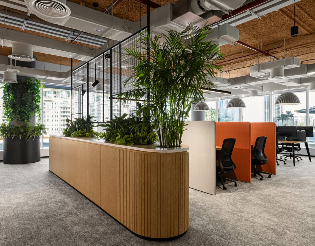 The workspace transcends the traditional idea of sitting at the desk and are designed to promote well-being 