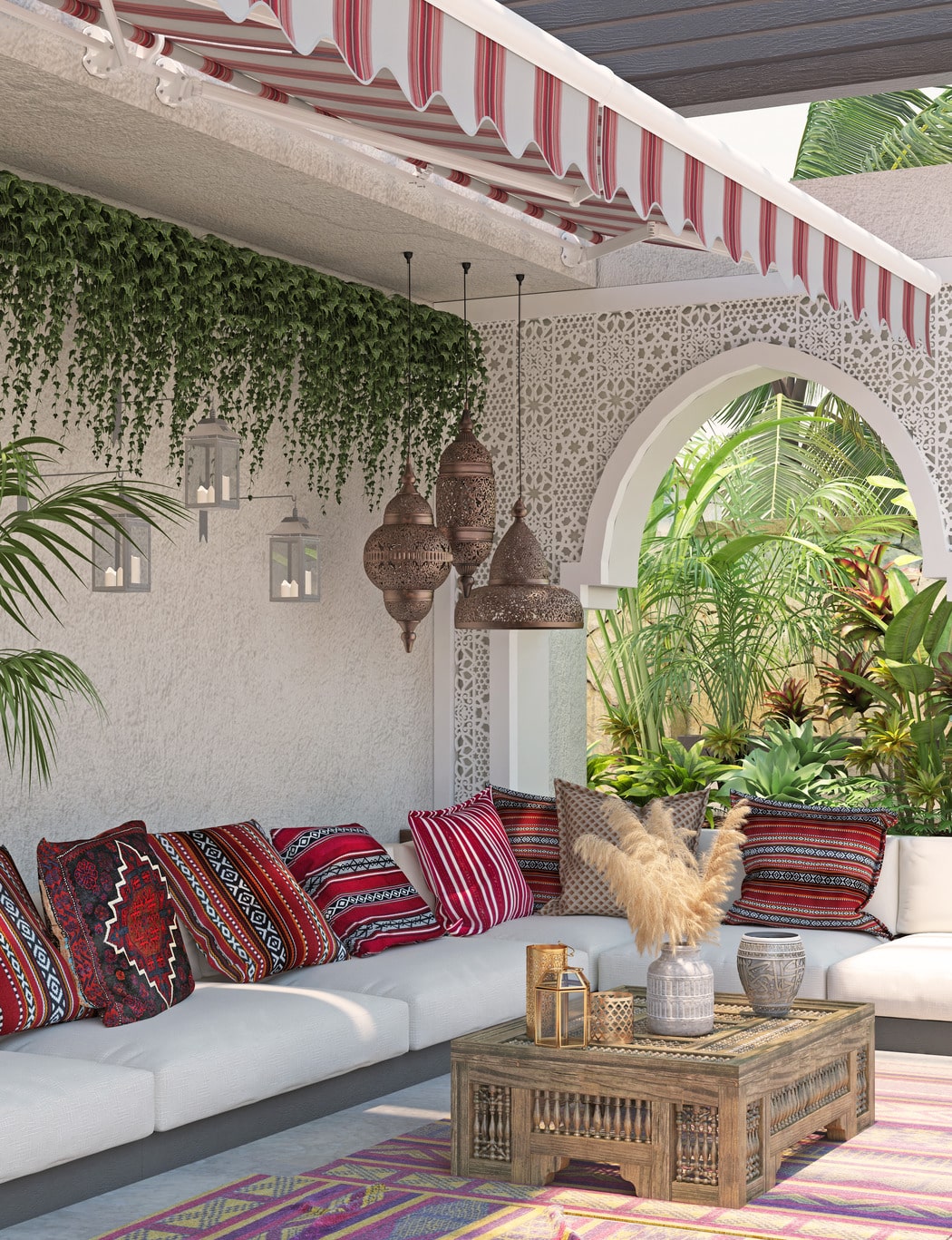 Indoor & Outdoor Eid home tents and majlis-style seating