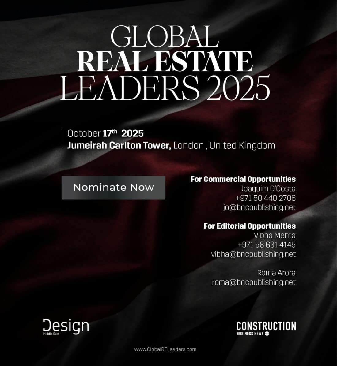 Nominate now for Global Real Estate Leaders Awards 2025