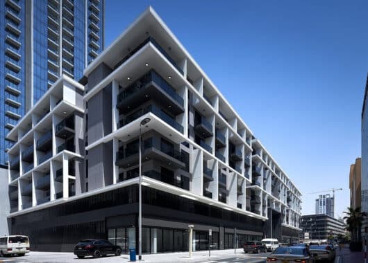 AMA Architecture Studio was engaged to craft a fresh façade design for a mid-rise residential building in JVC