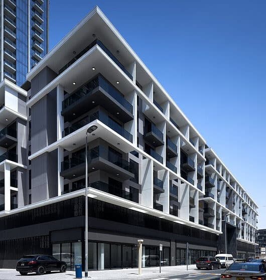 AMA Architecture Studio was engaged to craft a fresh façade design for a mid-rise residential building in JVC