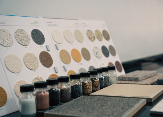 An example of Caparol’s colour testing process, demonstrating precision, performance, and consistency across diverse applications